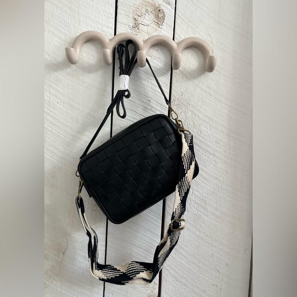 NWT Madewell Large Woven Transport Camera Bag Black